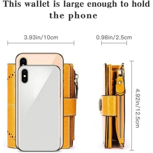 SENDEFN Small Womens Wallet Leather Bifold Card Holder RFID Blocking Coin Zip - Picture 4 of 7